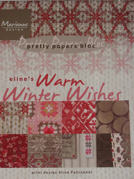 ELINE'S WARM WINTER WISHES 6" X 8" SINGLE SIDED MINI PAPER PACK - MARIANNE DESIGNS