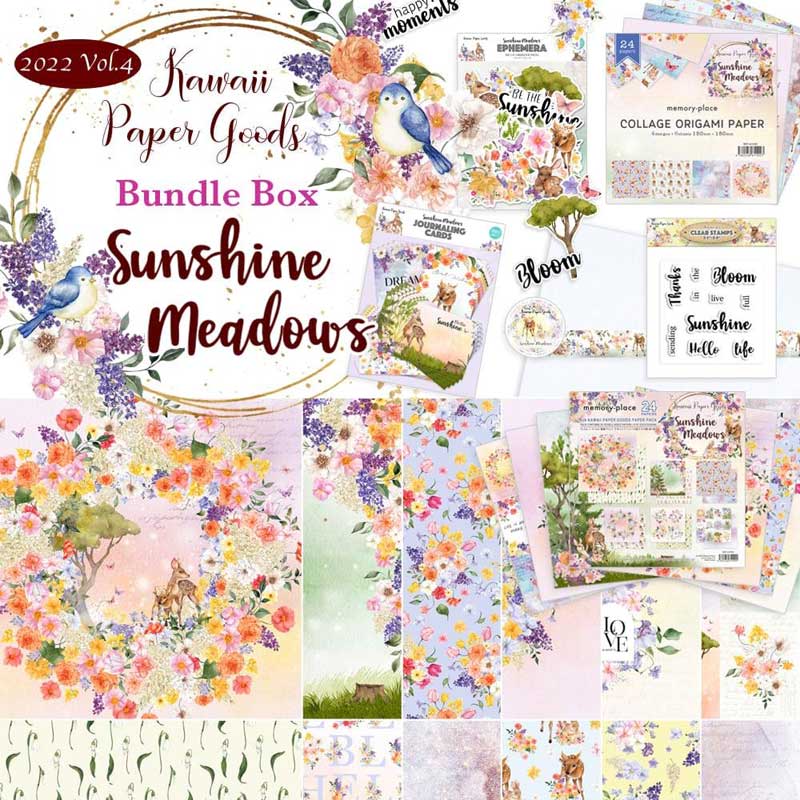 MEMORY PLACE SUNSHINE MEADOWS COLLECTION - KAWAII PAPER GOODS BUNDLE