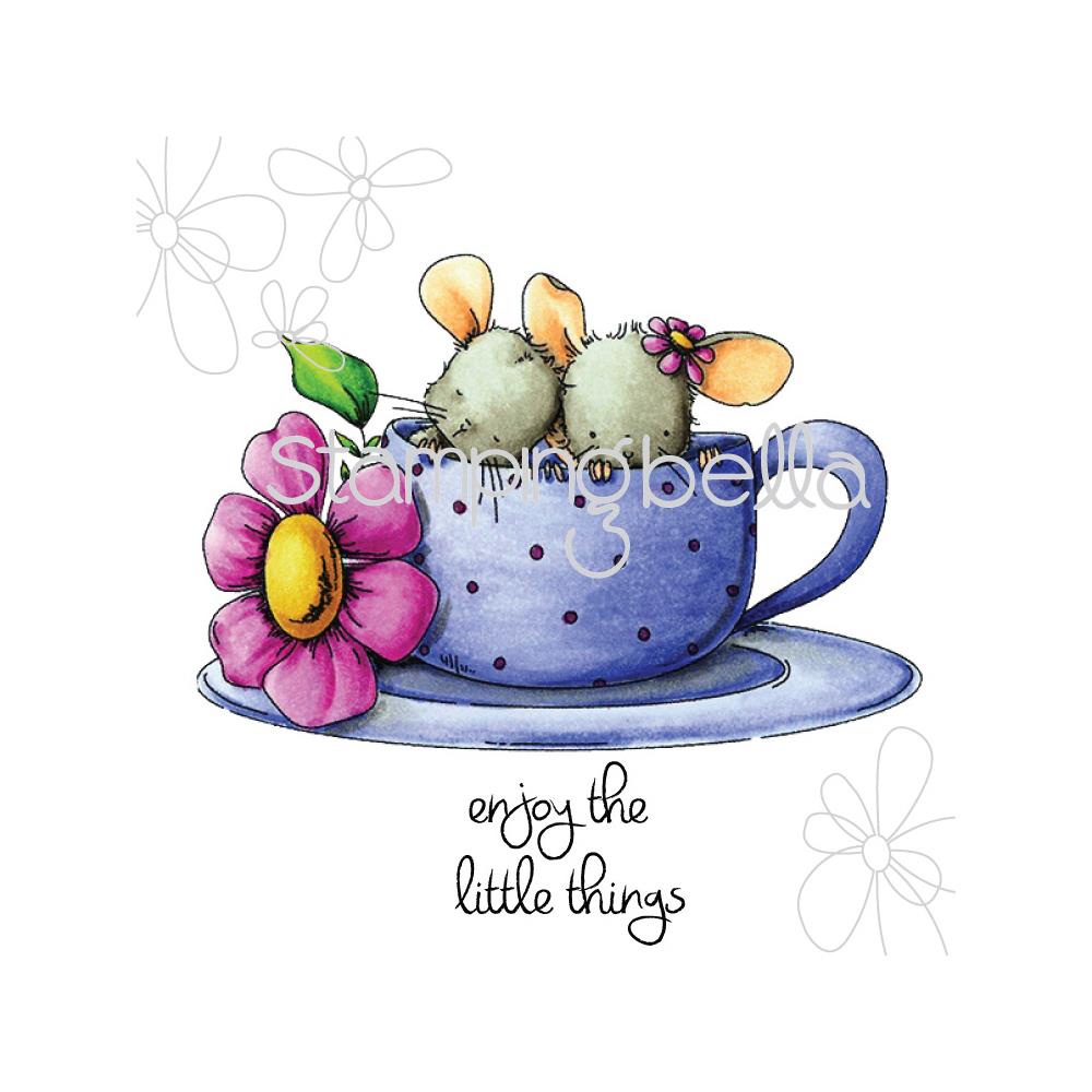 MAISY & MADELINE HAVE SOME TEA UNMOUNTED RUBBER STAMP SET - STAMPING BELLA