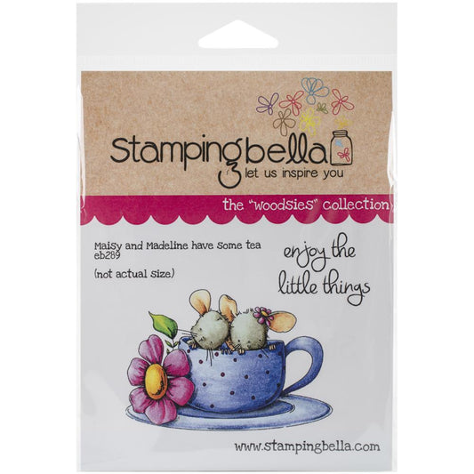 MAISY & MADELINE HAVE SOME TEA UNMOUNTED RUBBER STAMP SET - STAMPING BELLA