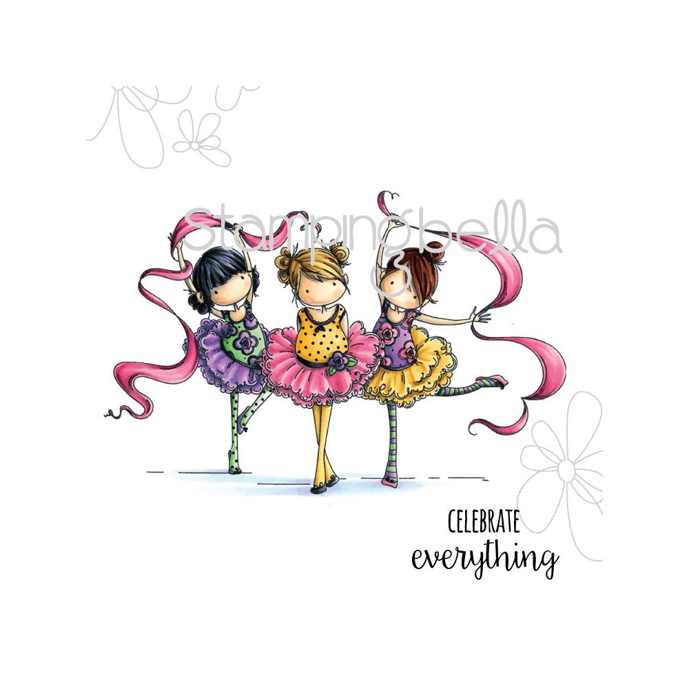 TINY TOWNIES - TINY DANCERS UNMOUNTED RUBBER STAMP SET - STAMPING BELLA