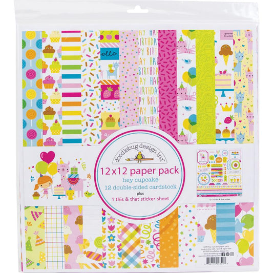 HEY CUPCAKE 12" X 12" COLLECTION PACK BY DOODLEBUG DESIGN INC