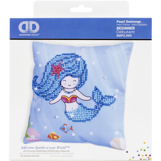 BEGINNER DIAMOND DOTZ PEARL SWIMMER MINI PILLOW