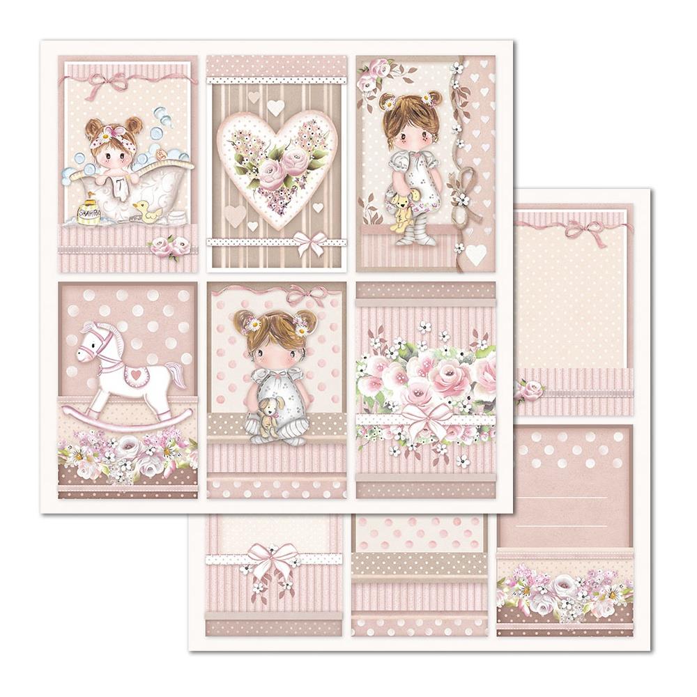 STAMPERIA DOUBLE SIDED 10 PAGE 12" X 12" PAPER PAD - LITTLE GIRL