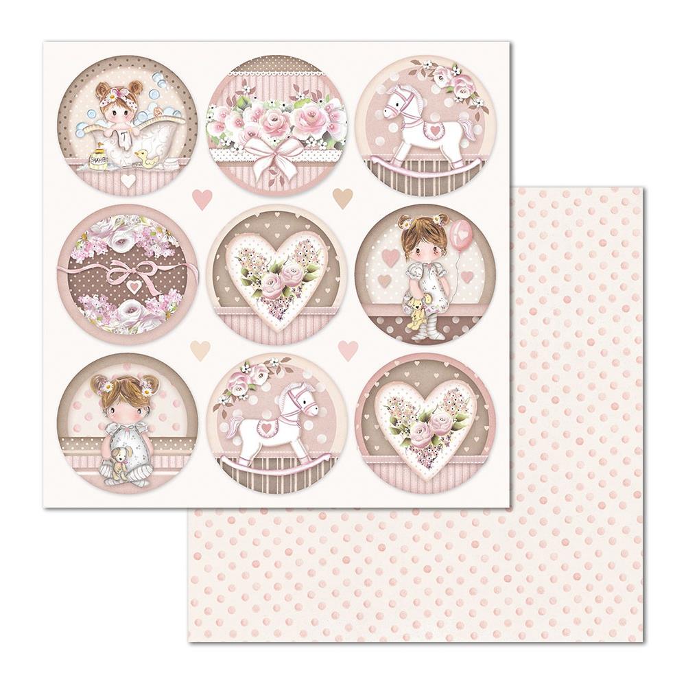 STAMPERIA DOUBLE SIDED 10 PAGE 12" X 12" PAPER PAD - LITTLE GIRL