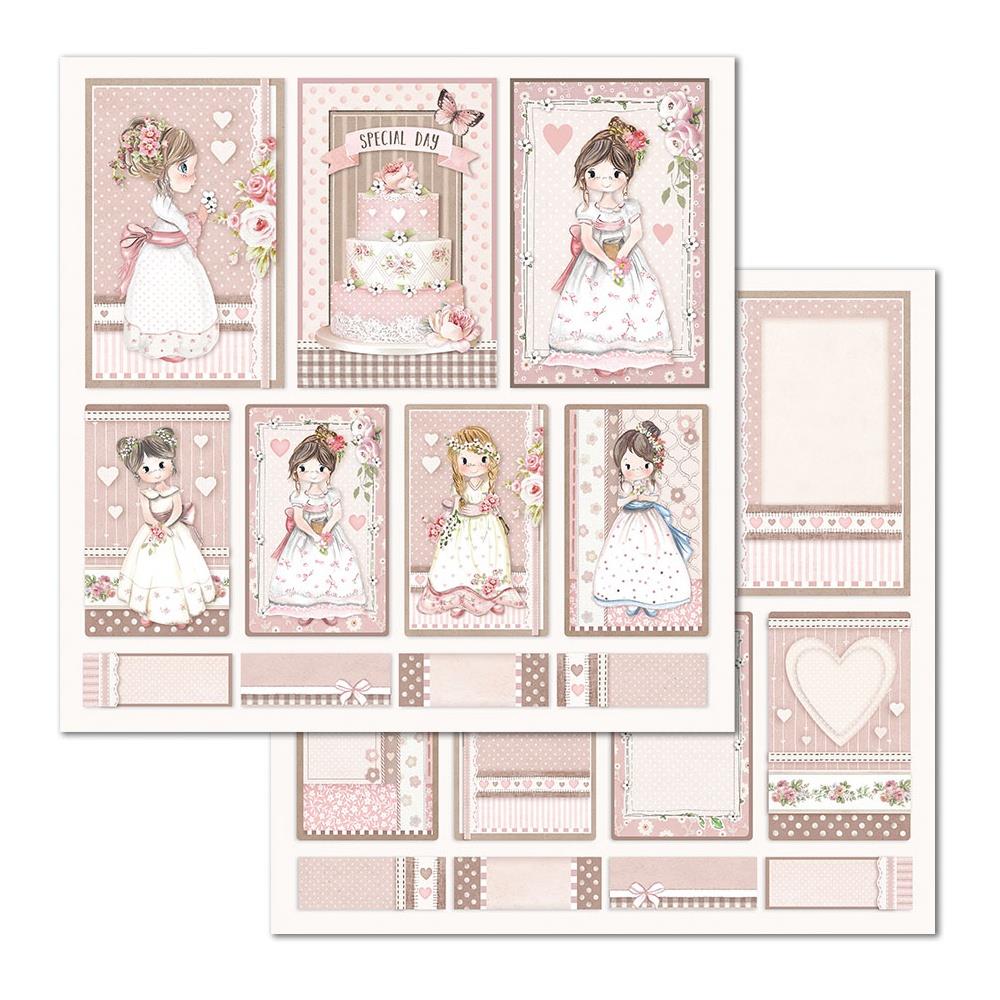 STAMPERIA DOUBLE SIDED 10 PAGE 12" X 12" PAPER PAD - LITTLE GIRL