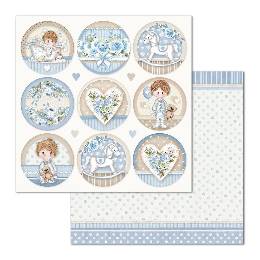 STAMPERIA DOUBLE SIDED 10 PAGE 12" X 12" PAPER PAD - LITTLE BOY