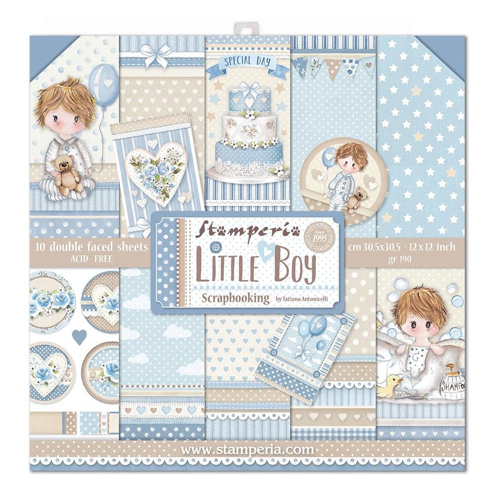 STAMPERIA DOUBLE SIDED 10 PAGE 12" X 12" PAPER PAD - LITTLE BOY