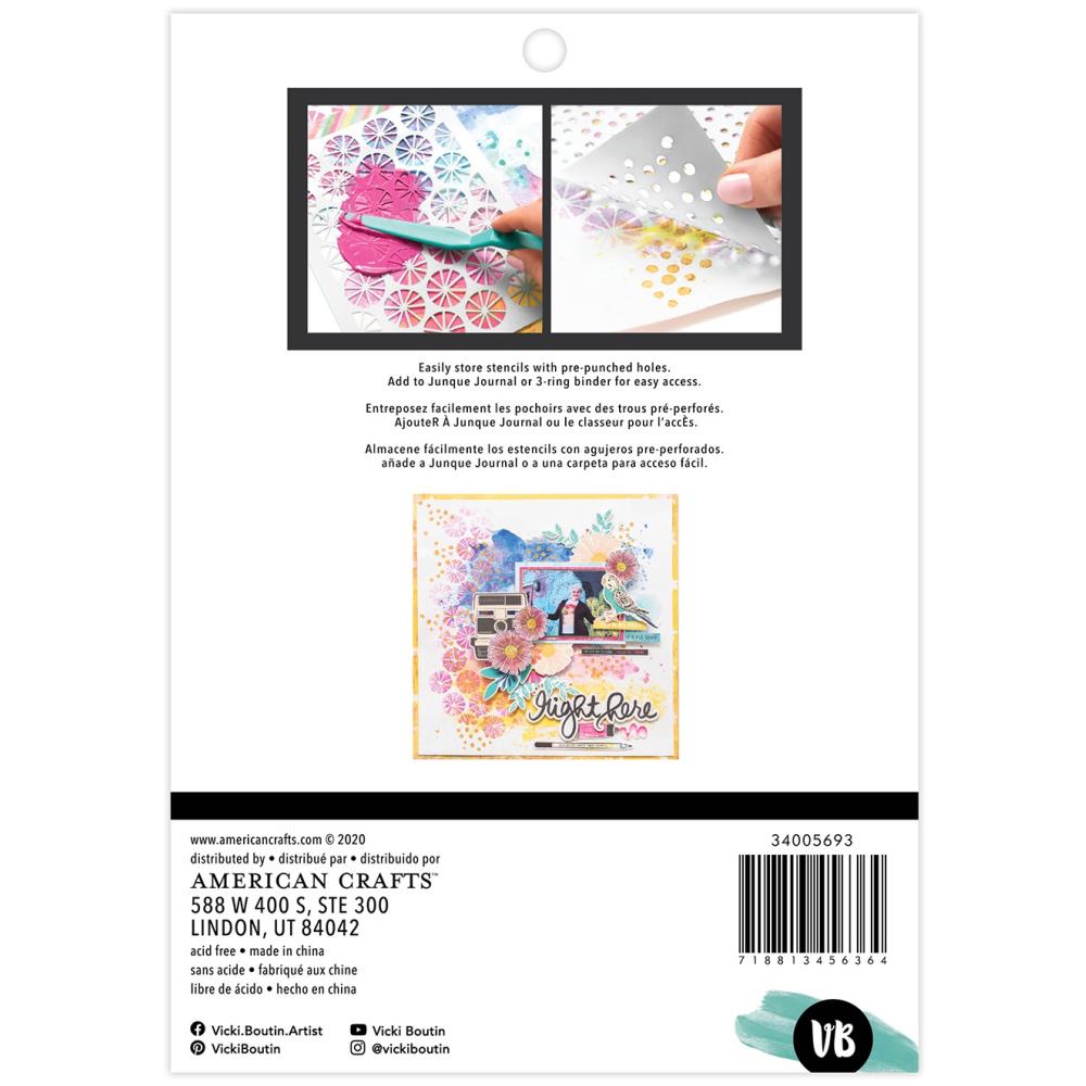 VICKI BOUTIN COLOR STUDY STENCILS - 3 PACK