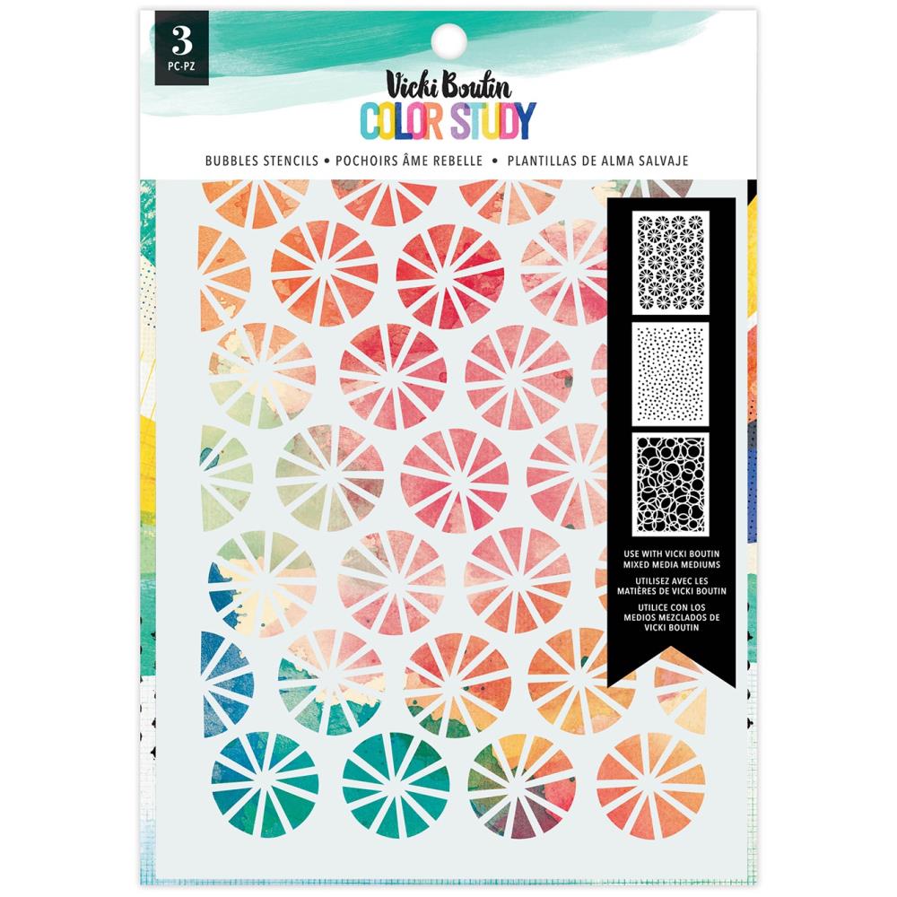 VICKI BOUTIN COLOR STUDY STENCILS - 3 PACK