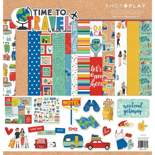 TIME TO TRAVEL 12" X 12" COLLECTION PACK BY PHOTOPLAY