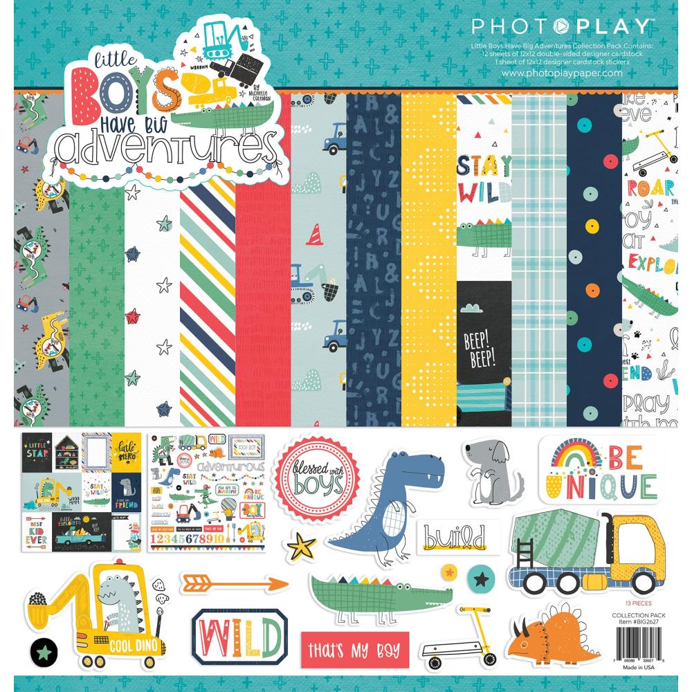 LITTLE BOYS HAVE BIG ADVENTURES 12" X 12" COLLECTION PACK BY PHOTOPLAY