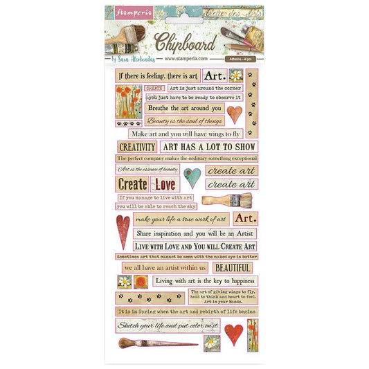 STAMPERIA ADHESIVE CHIPBOARD 6" X 12" - ATELIER DES ARTS