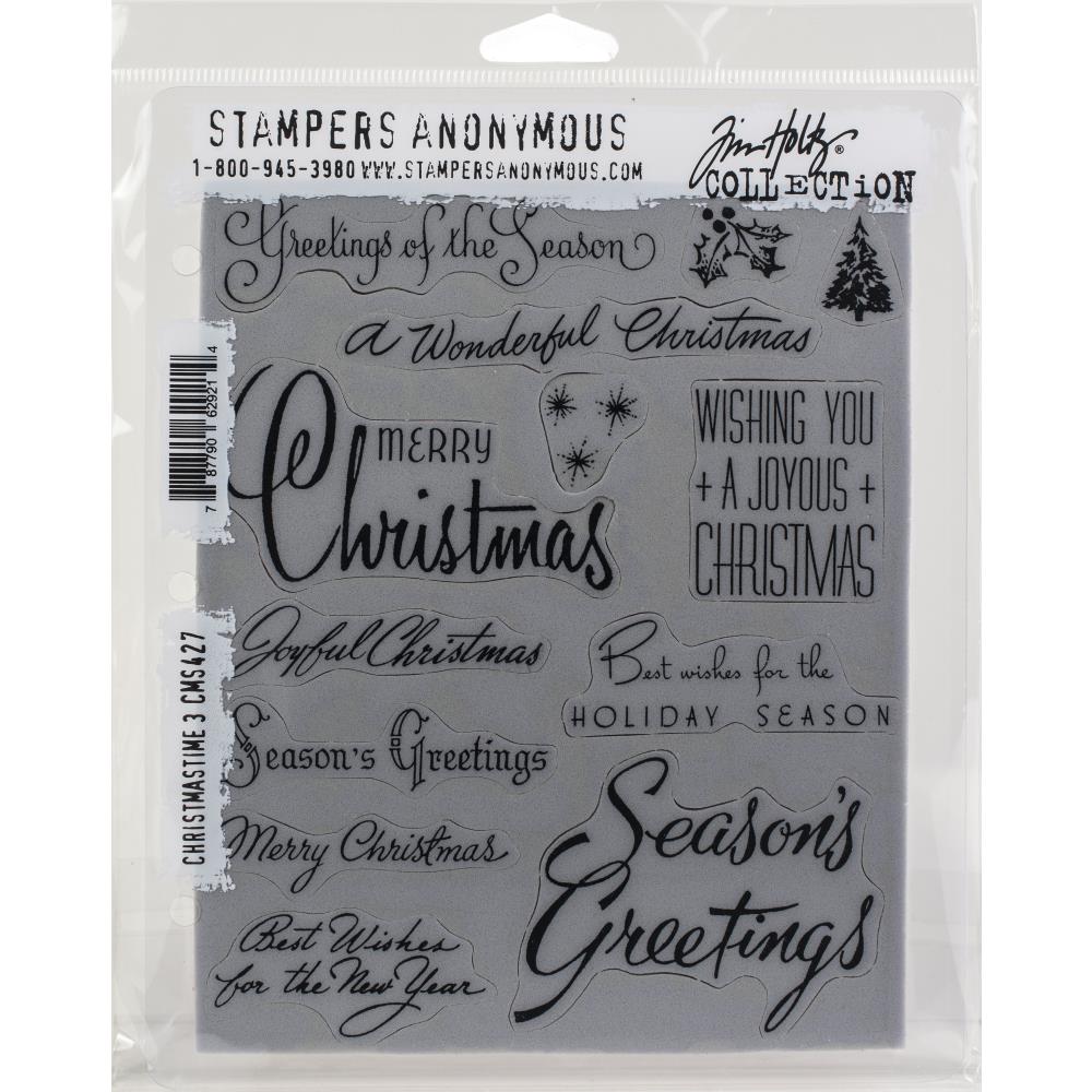 TIM HOLTZ CLING STAMPS SET - CHRISTMASTIME 3 - STAMPERS ANONYMOUS