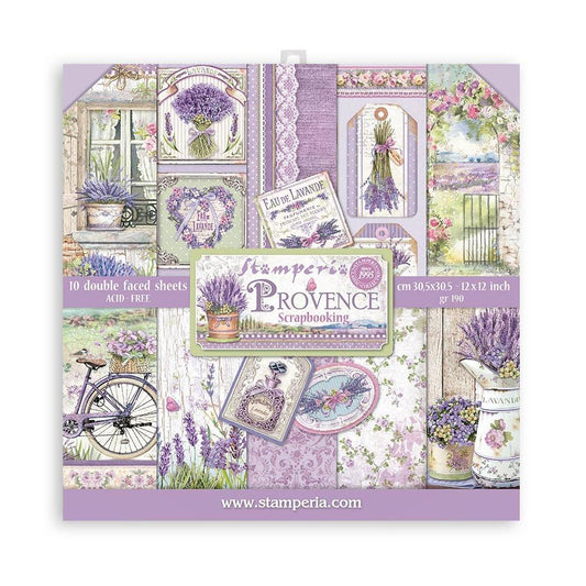 STAMPERIA DOUBLE SIDED 10 PAGE 12" X 12" PAPER PAD - PROVENCE