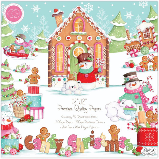 CANDY CHRISTMAS 12 X 12 DOUBLE SIDED PAPER PAD BY CRAFT CONSORTIUM