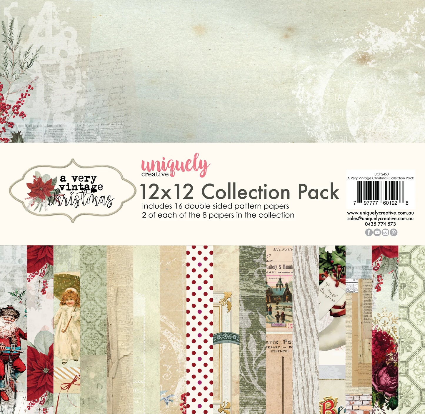 A VERY VINTAGE CHRISTMAS 12" x 12" PAPER COLLECTION PACK
