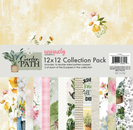 GARDEN PATH 12" x 12" PAPER COLLECTION PACK BY UNIQUELY CREATIVE