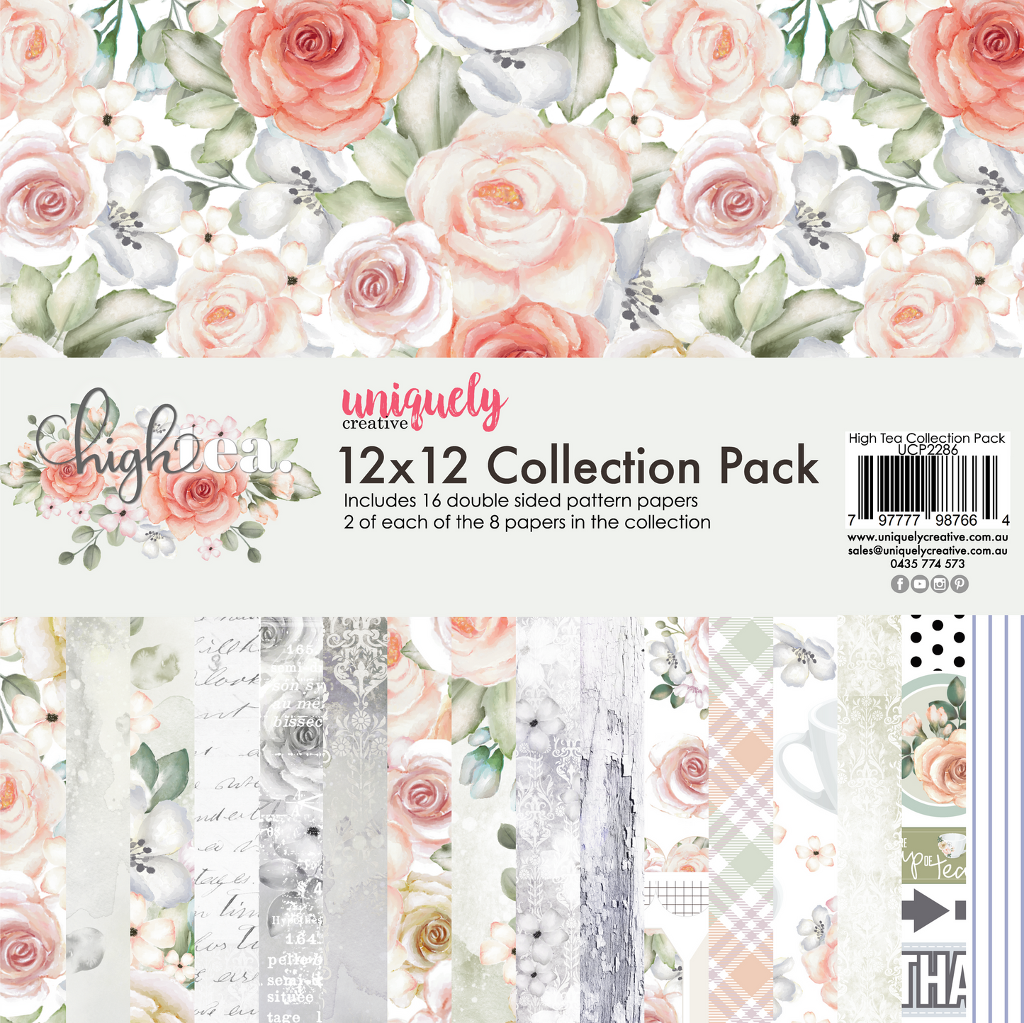 HIGH TEA 12" X 12" COLLECTION PACK BY UNIQUELY CREATIVE