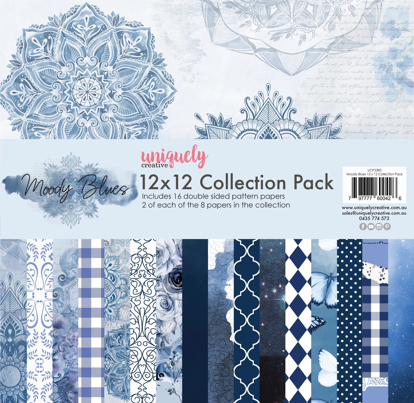 MOODY BLUES 12" x 12" PAPER COLLECTION PACK