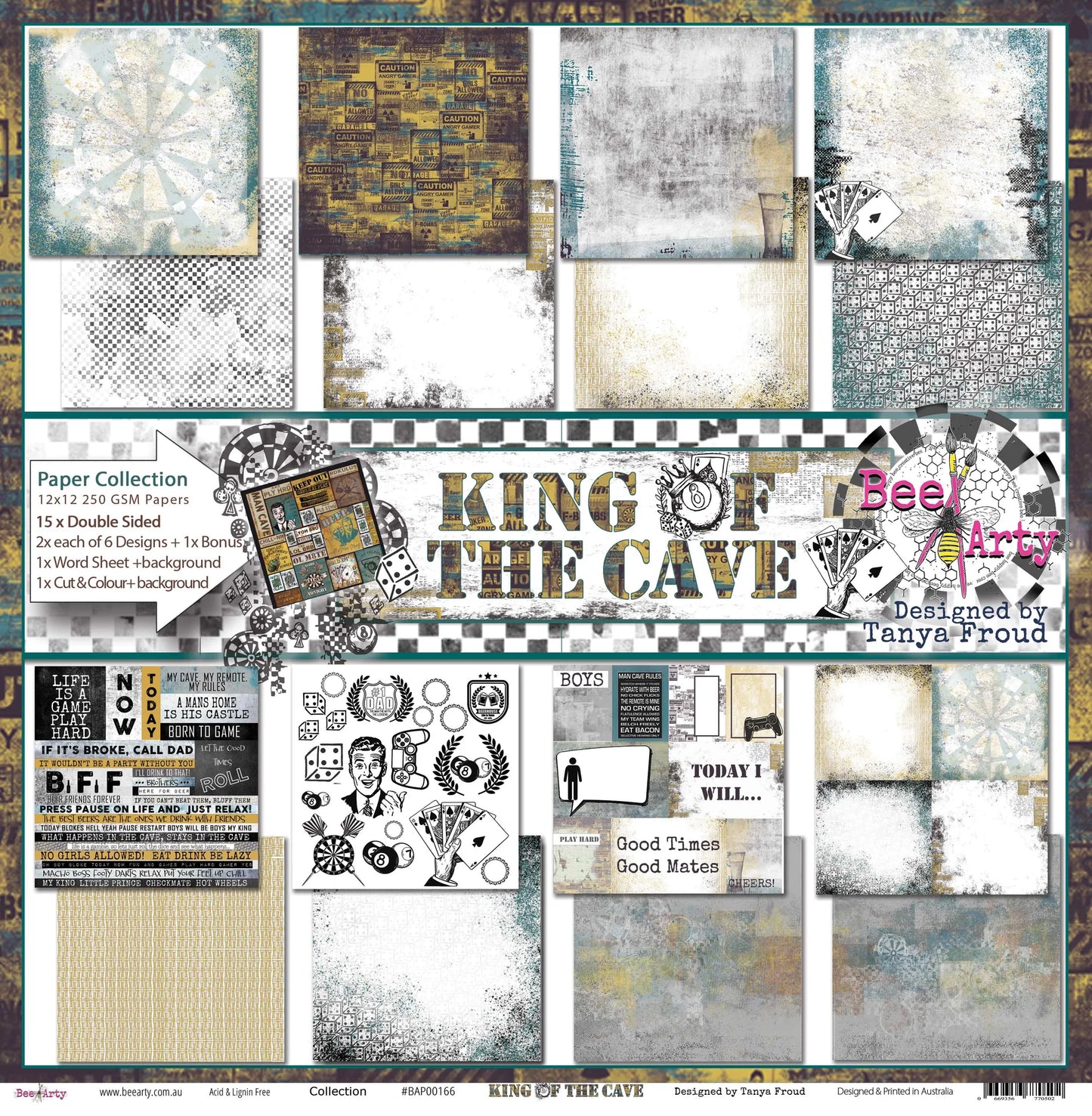 KING OF THE CAVE 12" X 12" COLLECTION PACK - BEE ARTY