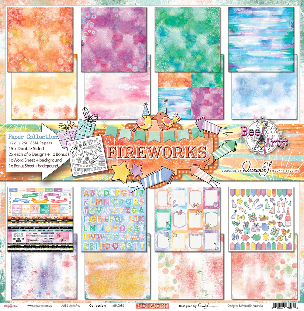 FIREWORKS 12" X 12" COLLECTION PACK - BEE ARTY