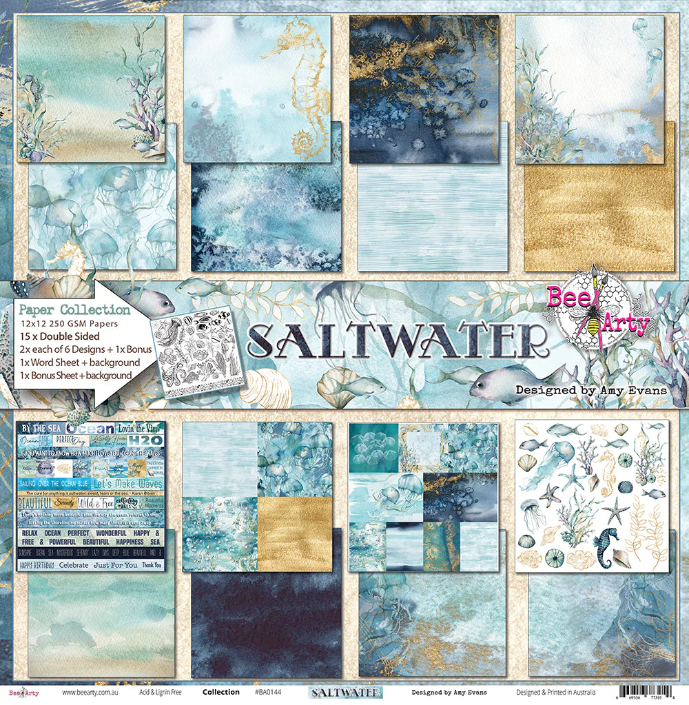 SALTWATER 12" X 12" COLLECTION PACK - BEE ARTY
