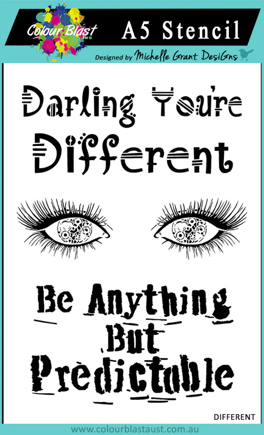 DIFFERENT A5 STENCIL BY BEE ARTY