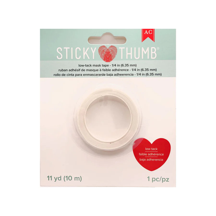 STICKY THUMB LOW TACK MASK TAPE 1/4" X 10M