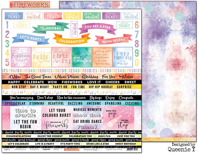 FIREWORKS 12" X 12" COLLECTION PACK - BEE ARTY