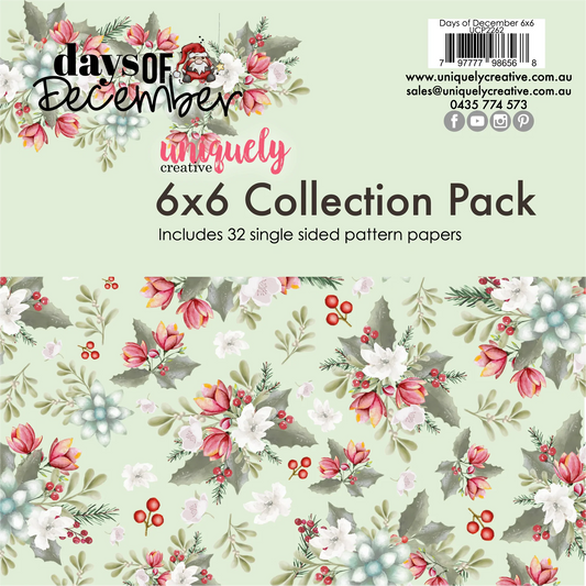 DAYS OF DECEMBER 6" X 6" COLLECTION PACK BY UNIQUELY CREATIVE