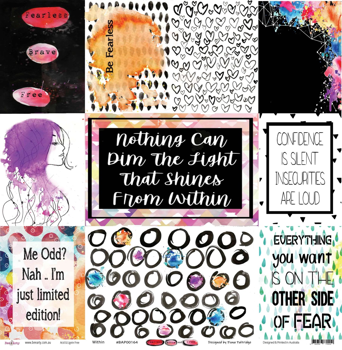 FEARLESS, BRAVE & FREE 12" X 12" COLLECTION PACK - BEE ARTY