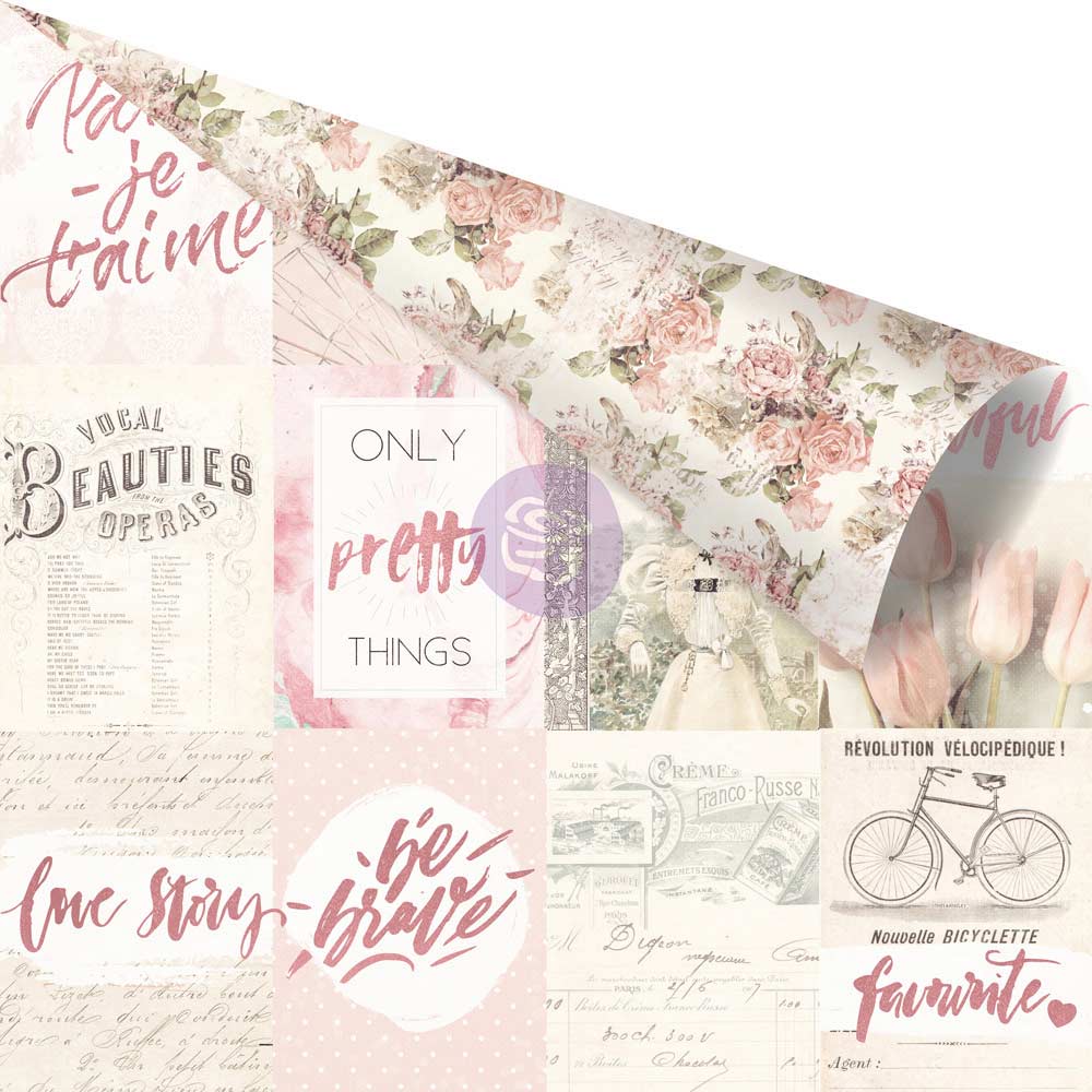 LOVE STORY 8" X 8" MINI SET OF PAPERS - PRIMA MARKETING