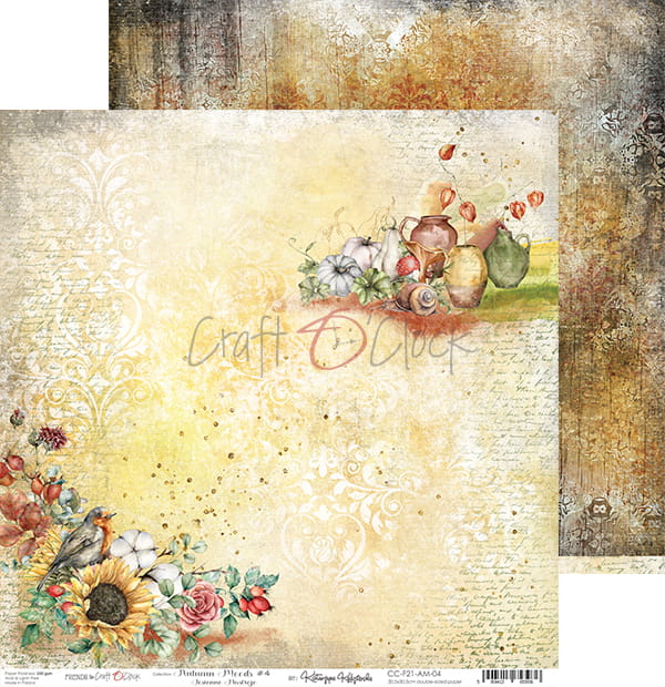 AUTUMN MOODS 12" X 12" SET OF PAPERS - CRAFT O'CLOCK