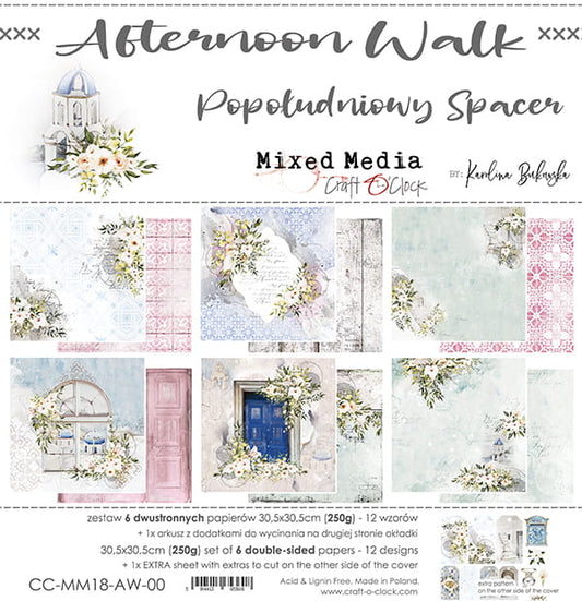 AFTERNOON WALK 12" X 12" SET OF PAPERS - CRAFT O'CLOCK