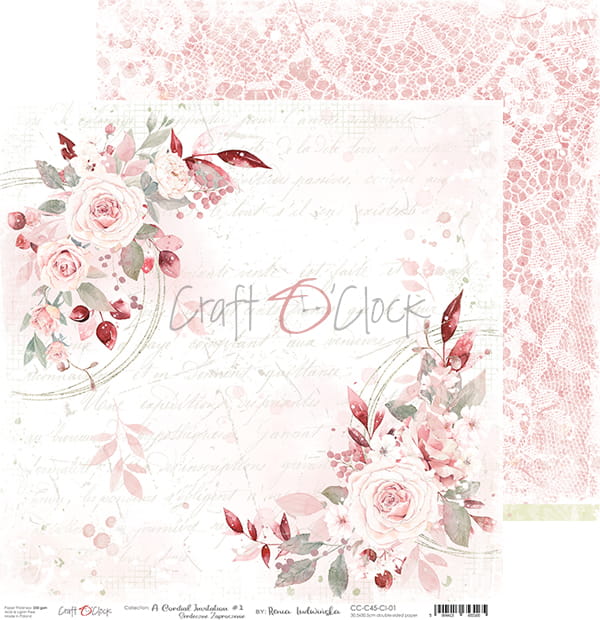 A CORDIAL INVITATION 12" X 12" SET OF PAPERS