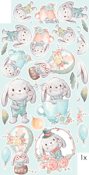 WOODLAND FRIENDS CUT A PART SHEET BY CRAFT O'CLOCK - BUNNY