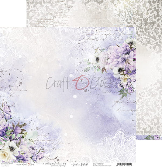 A LITTLE OF INSPIRATION 12" X 12" MINI SET OF PAPERS - CRAFT O'CLOCK