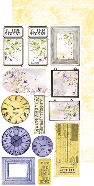 SUMMER FLOWERS ALBUM/JOURNAL EXTRAS SET BY CRAFT O'CLOCK