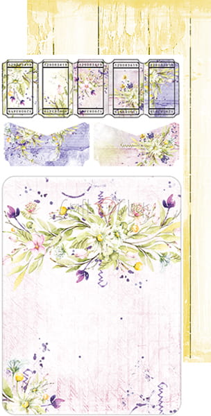 SUMMER FLOWERS ALBUM/JOURNAL EXTRAS SET BY CRAFT O'CLOCK