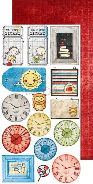 SCHOOL ADVENTURES ALBUM/JOURNAL EXTRAS SET BY CRAFT O'CLOCK