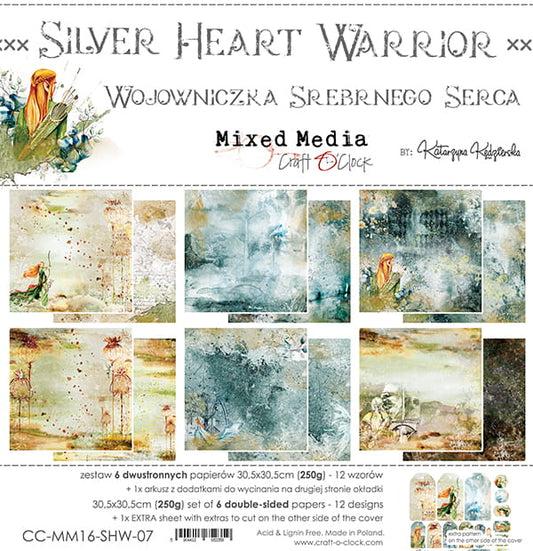 SILVER HEART WARRIOR 12" X 12" SET OF PAPERS