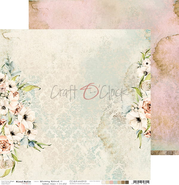 BLOOMING RETREAT 12" X 12" SET OF PAPERS