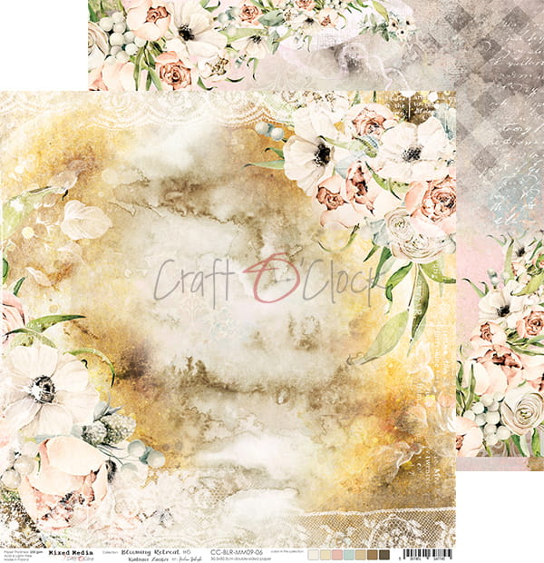 BLOOMING RETREAT 12" X 12" SET OF PAPERS