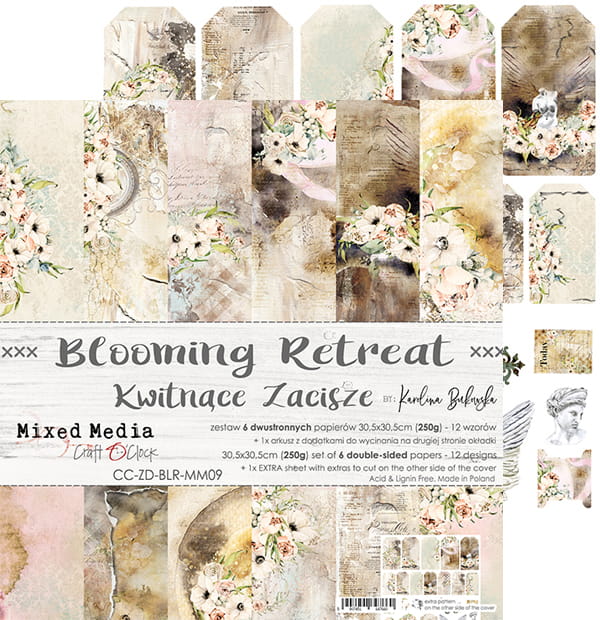 BLOOMING RETREAT 12" X 12" SET OF PAPERS