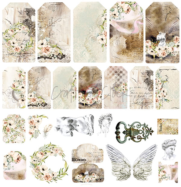 BLOOMING RETREAT 12" X 12" SET OF PAPERS