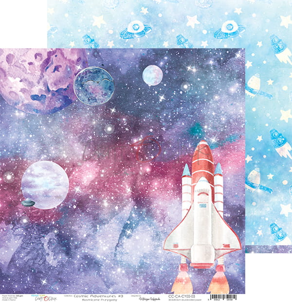 COSMIC ADVENTURES 12" X 12" SET OF PAPERS
