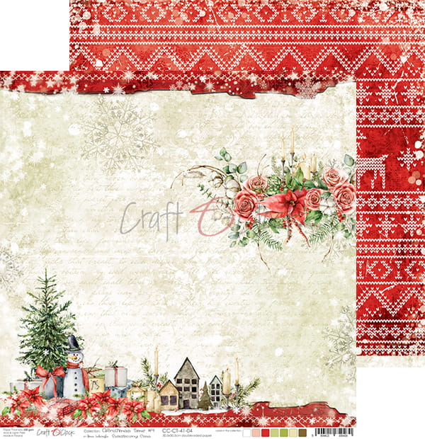 CHRISTMAS TIME 12" X 12" SET OF PAPERS - CRAFT O'CLOCK