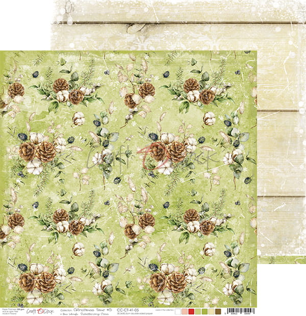 CHRISTMAS TIME 12" X 12" SET OF PAPERS - CRAFT O'CLOCK