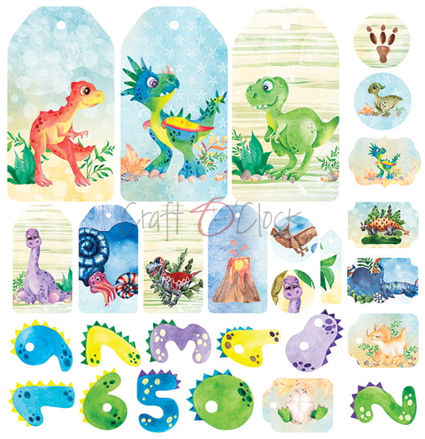 DINO ADVENTURES 12" X 12" SET OF PAPERS